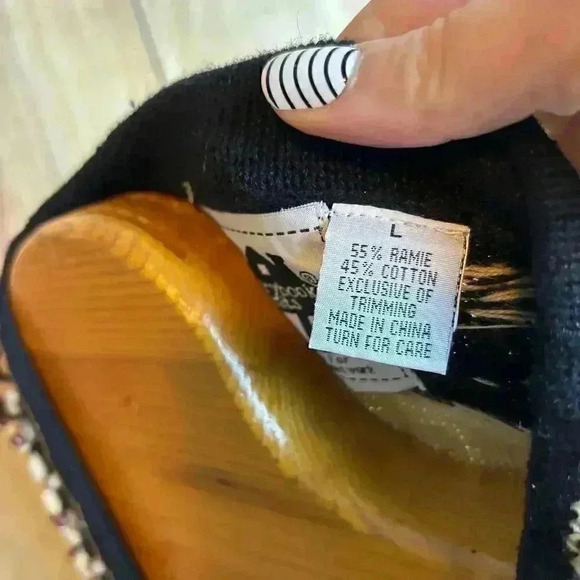 Storybook Knits Beaded Sweater Cardigan Black and Beige Size L - Picture 7 of 11